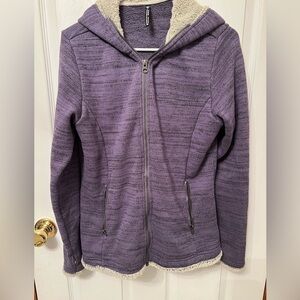 Women’s Kuhl Alaska Sweater Gray Full Zip Sherpa Lined Hoodie